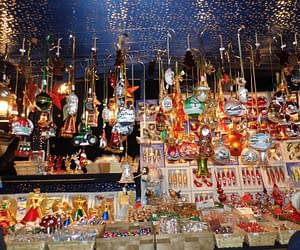 Bright bauble stall.